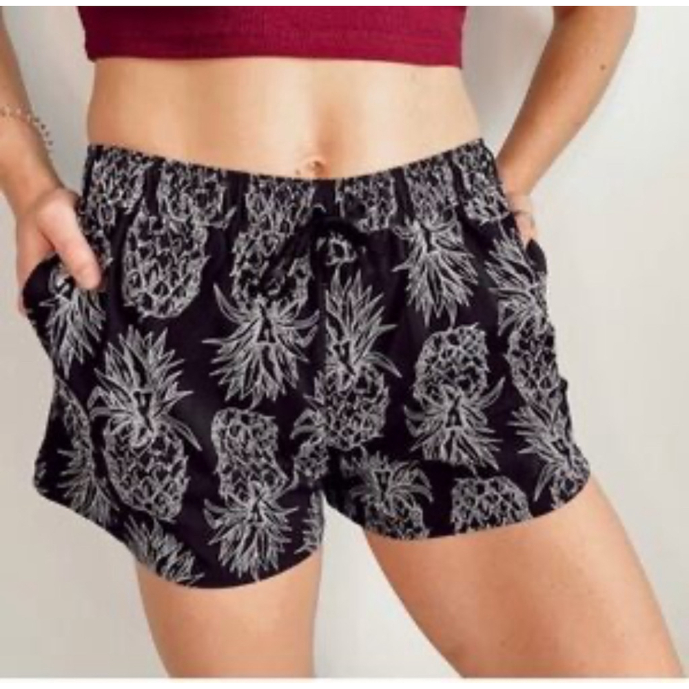 Lauren James Pineapple Print Board Shorts Blue/White Size S